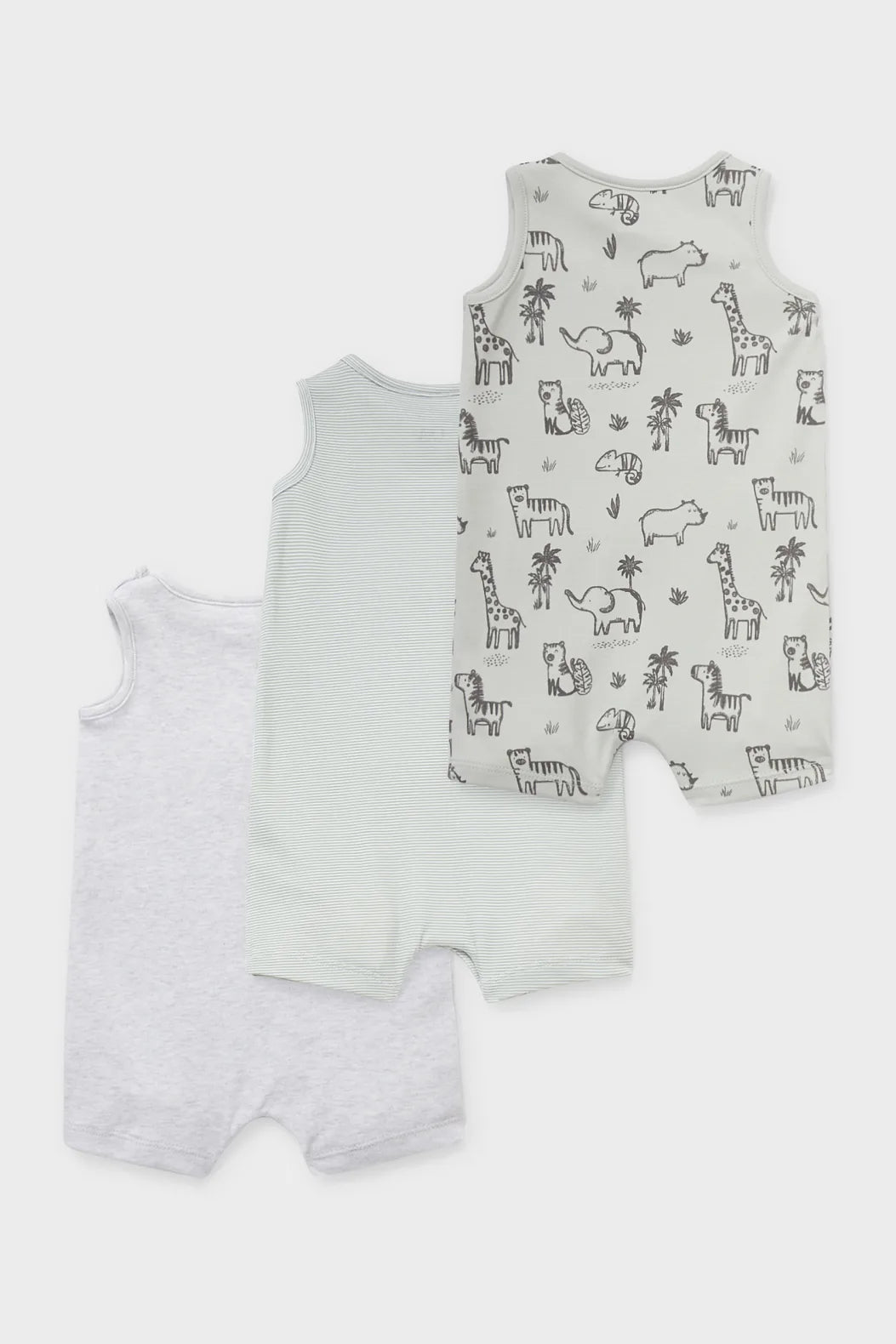 Pack of 3 Rompers - Cute Jungle