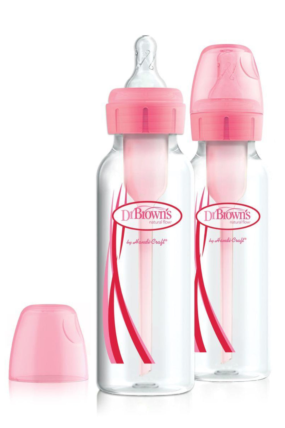 Narrow Neck Options+ Bottle 250ml, Pink, 2-pack