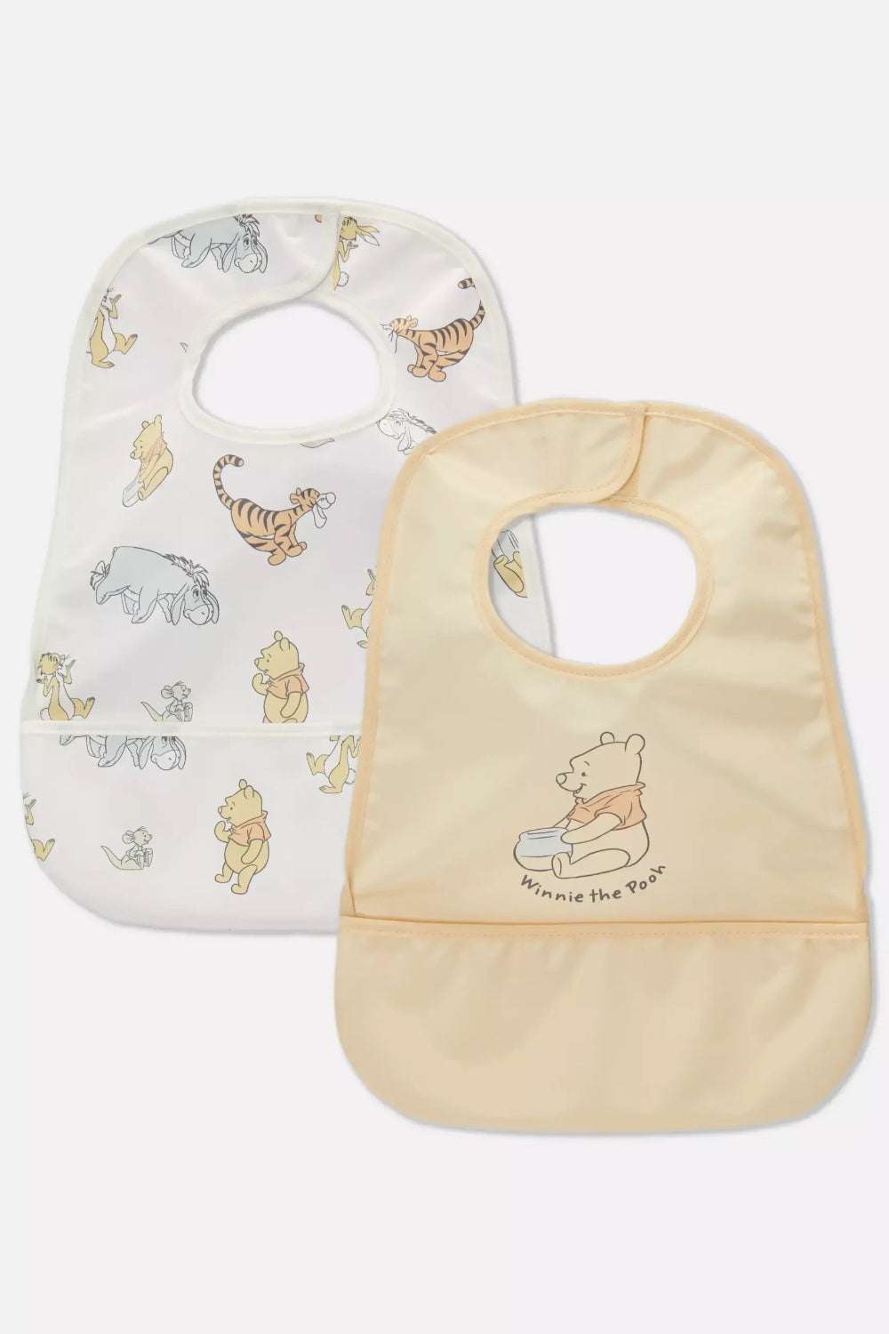 Pack of 2 wipeable bibs with pocket - Winnie the Pooh
