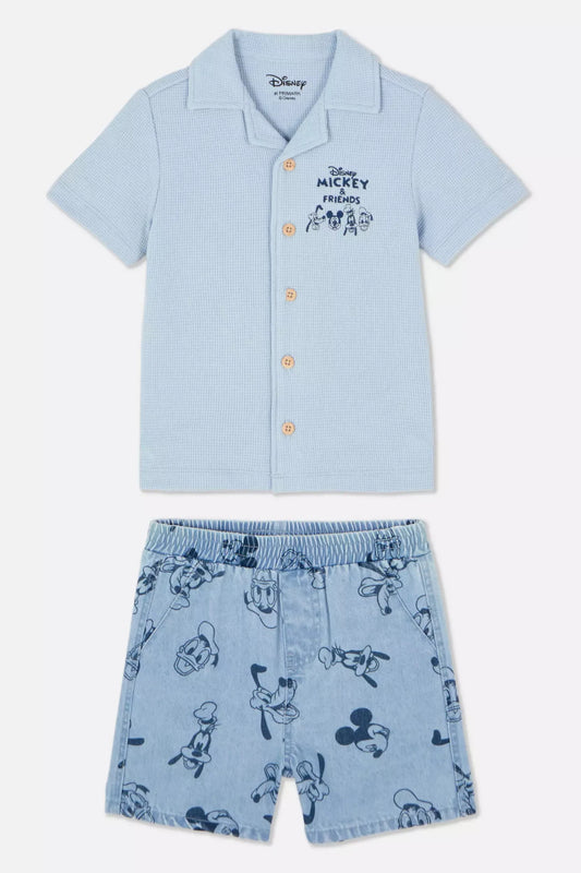 Mickey Mouse & Friends Polo Shirt and Denim Shorts Set