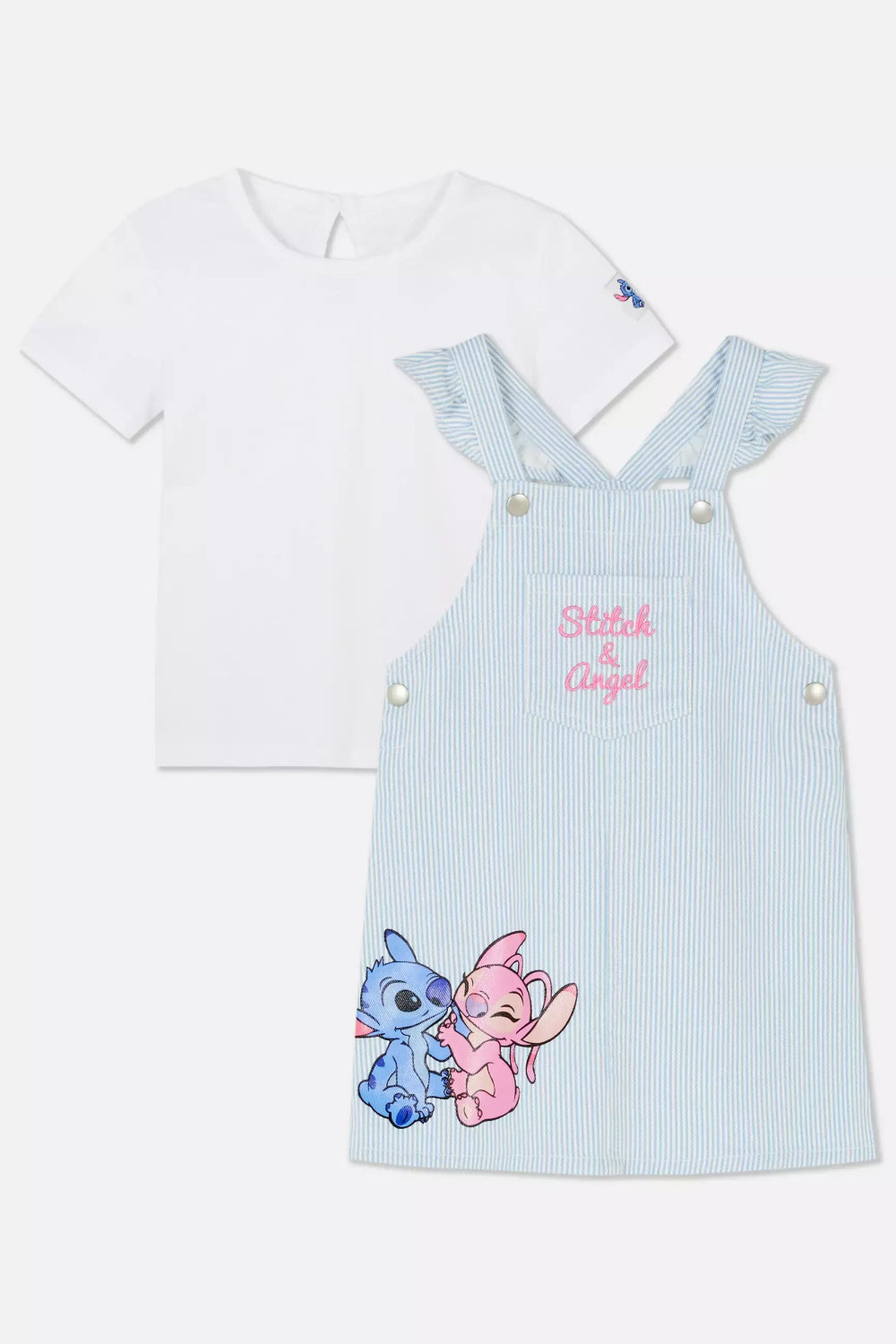 Stitch T-Shirt and Pinafore Dress Set