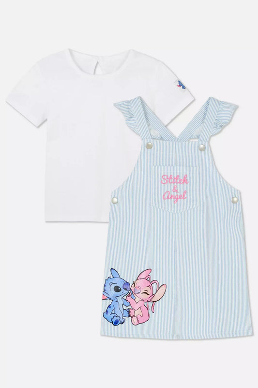 Stitch T-Shirt and Pinafore Dress Set