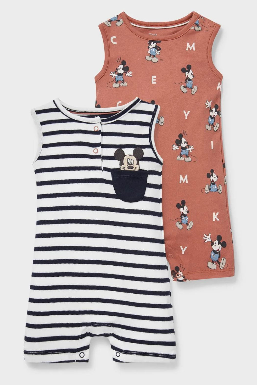 Mickey Mouse - Pack of 2 rompers - 2/3 months