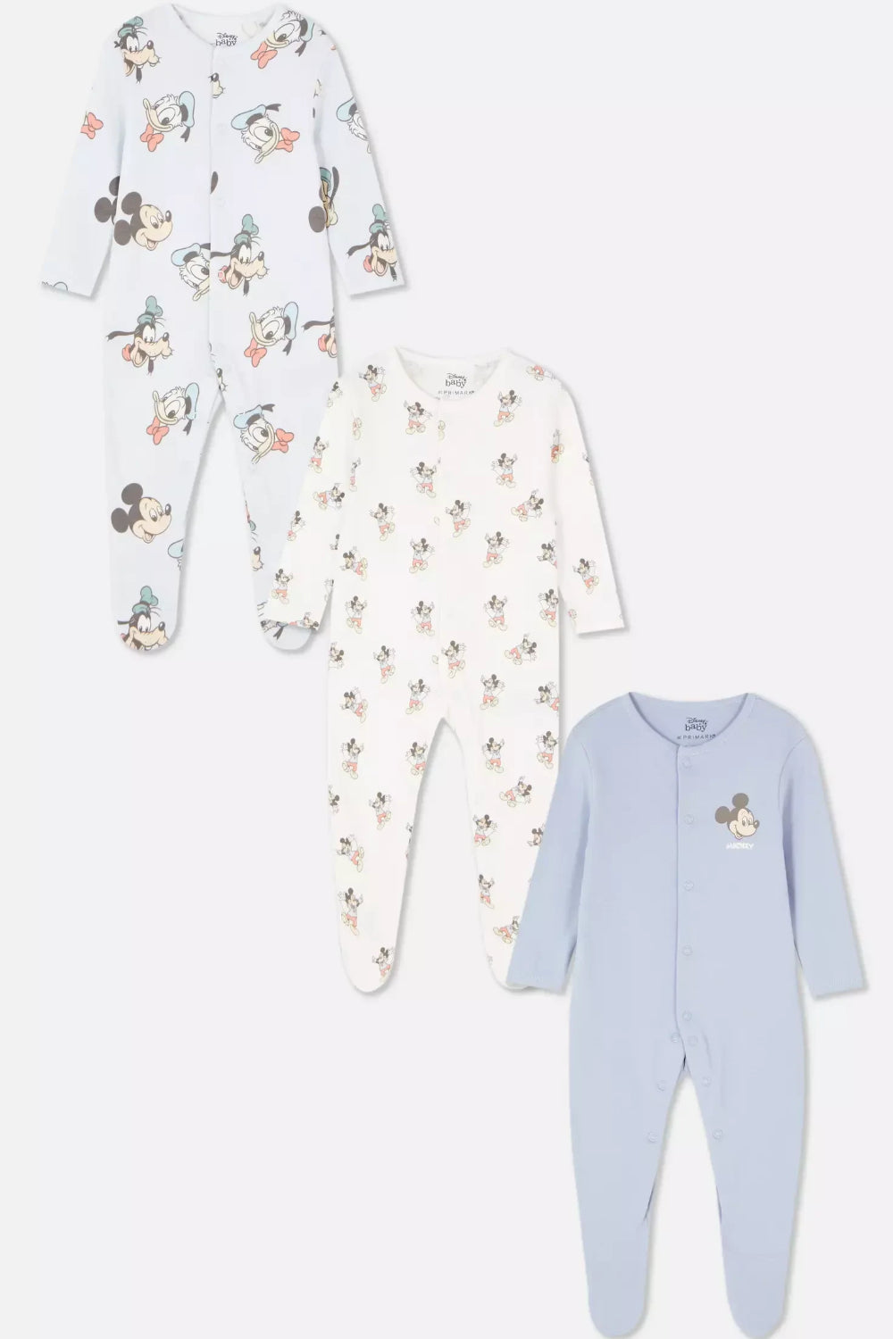 Mickey Mouse & Friends - Pack of 3 sleepsuits