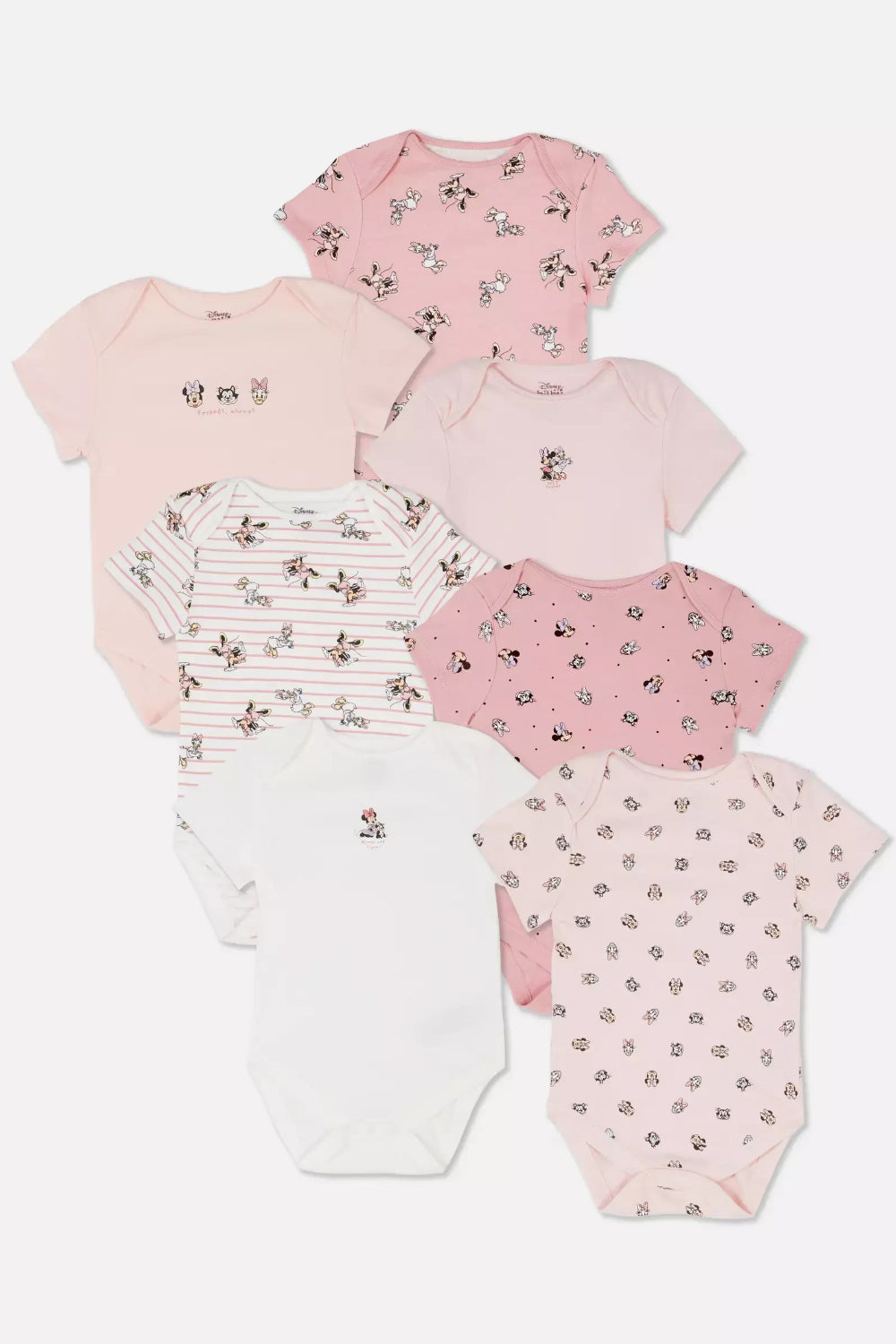 Minnie Mouse & Daisy Duck - Pack of 7 bodysuits