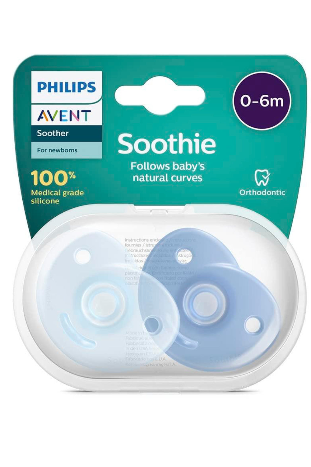 Philips AVENT Soothie - 0-6m, Blue/Light Blue