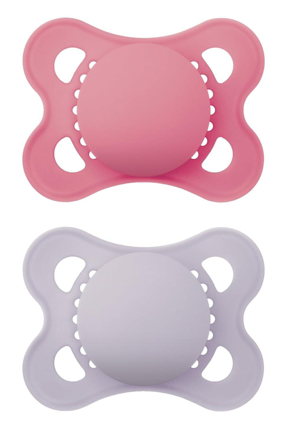 MAM Original - Pack of 2 Skin Soft Silicone Pacifiers - 0-6 Months - Pink