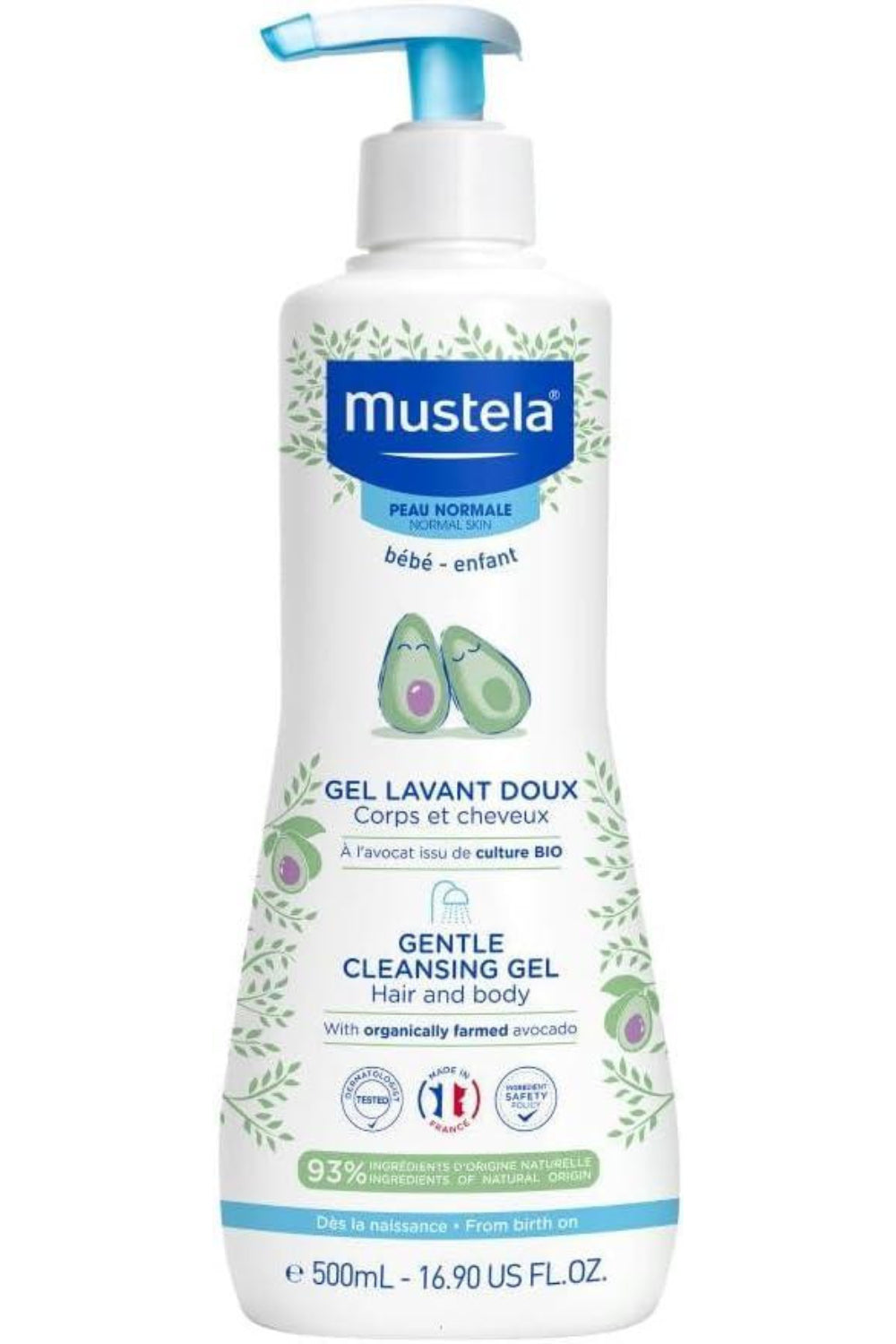 Mustela Baby Gentle Cleansing Gel - Hair & Body - 500ml