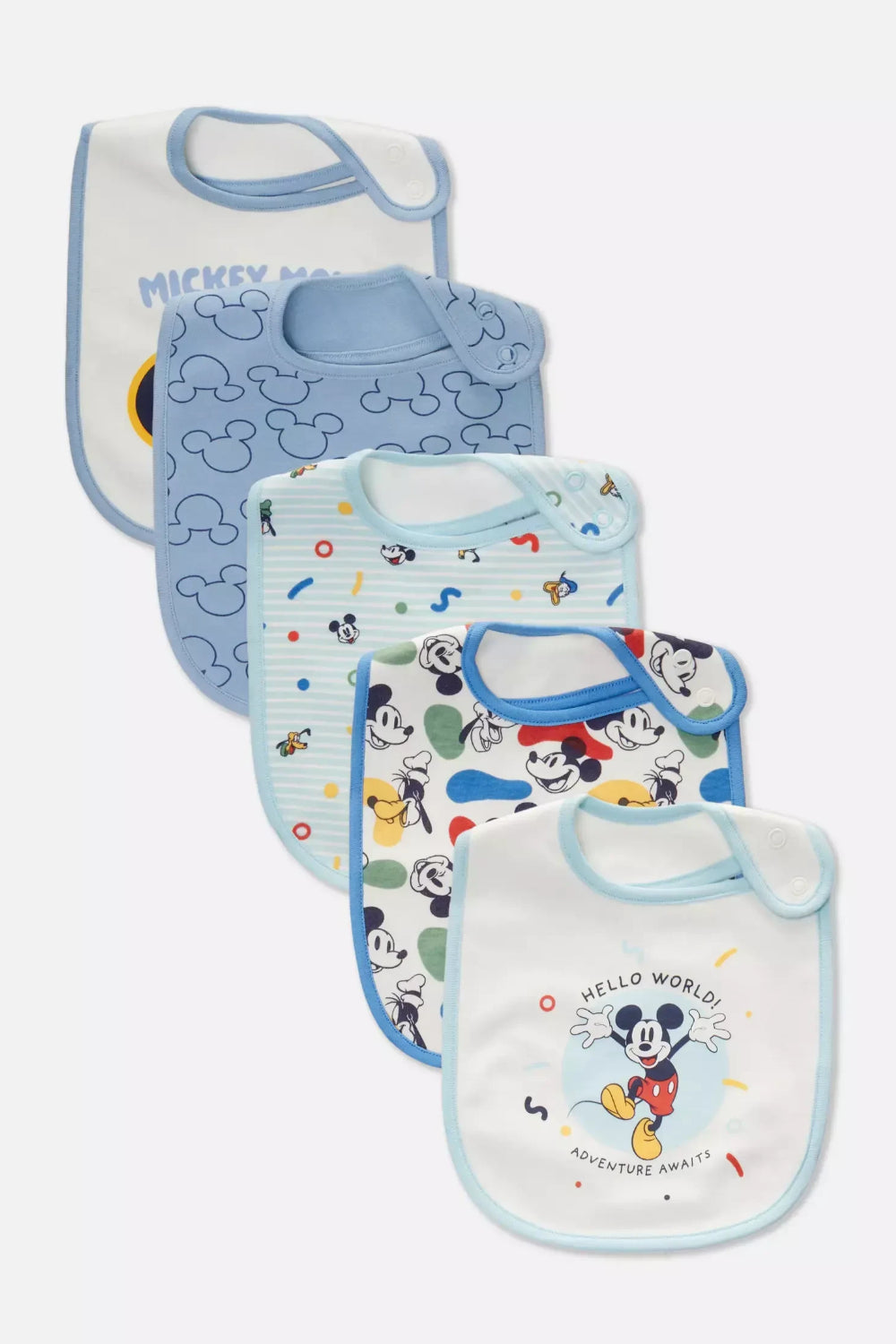 5pk Disney’s Mickey Mouse & Pluto Dribble Bibs