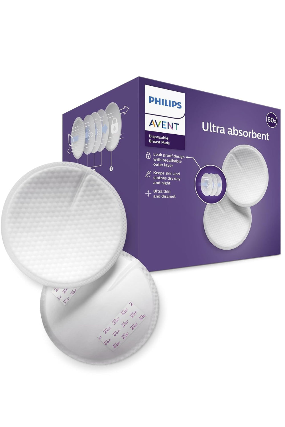 Philips Avent Comfort Breastfeeding Pads - Pack of 60