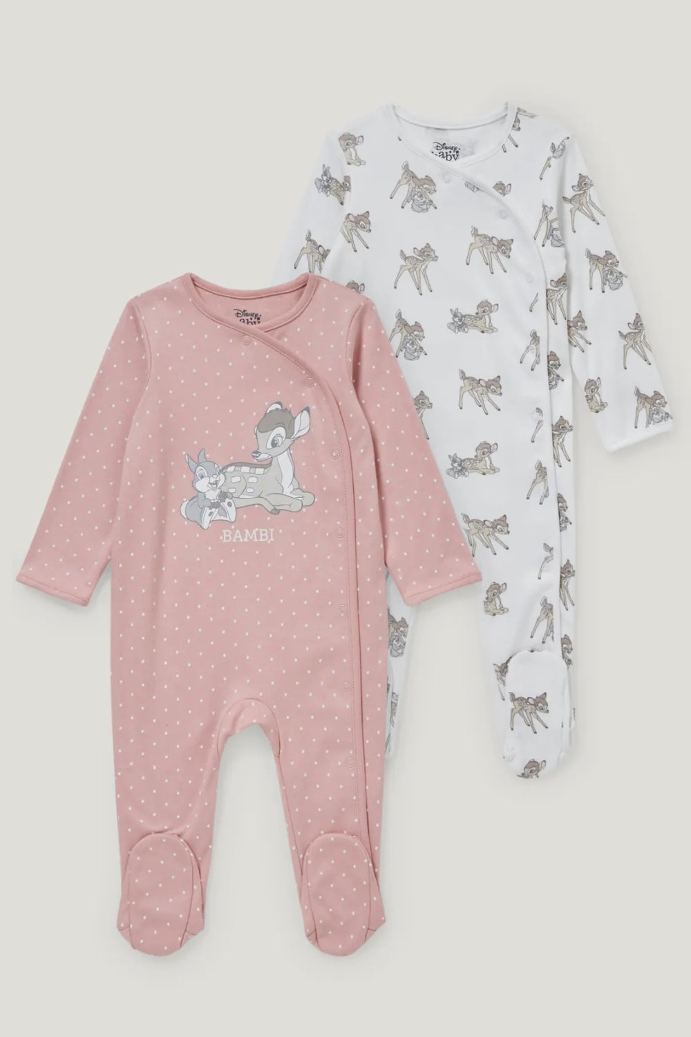 Pack of 2 baby Sleepsuits - Bambi