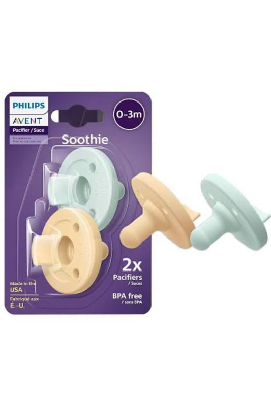 Philips Avent Soothie Pacifiers - Pack of 2 - 0/3 Months, USA Edition