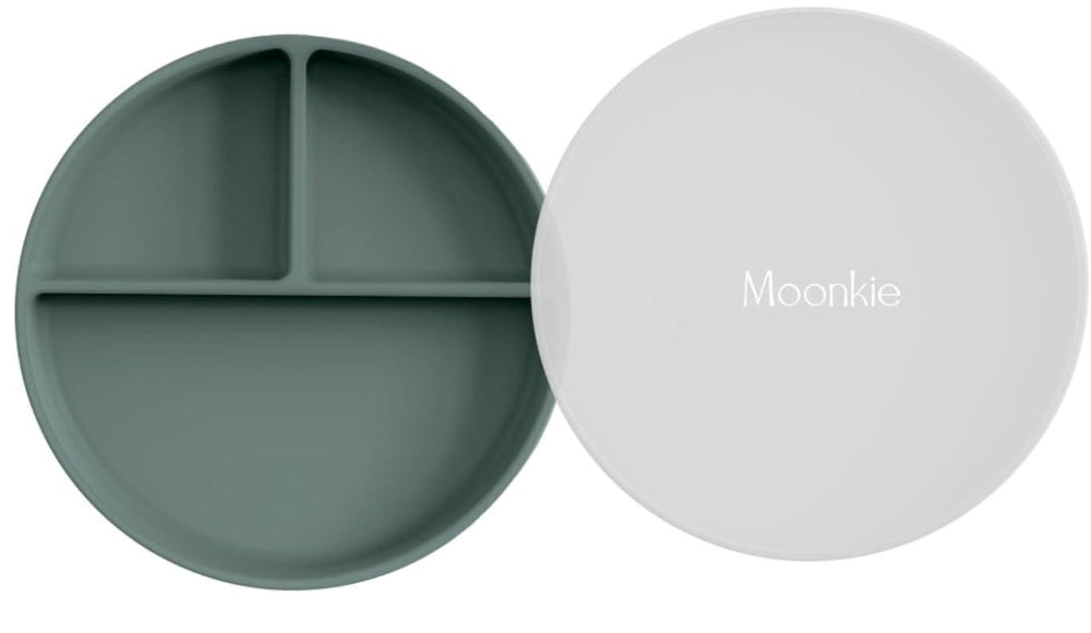 Non-Slip divided Silicone Plate with Lid