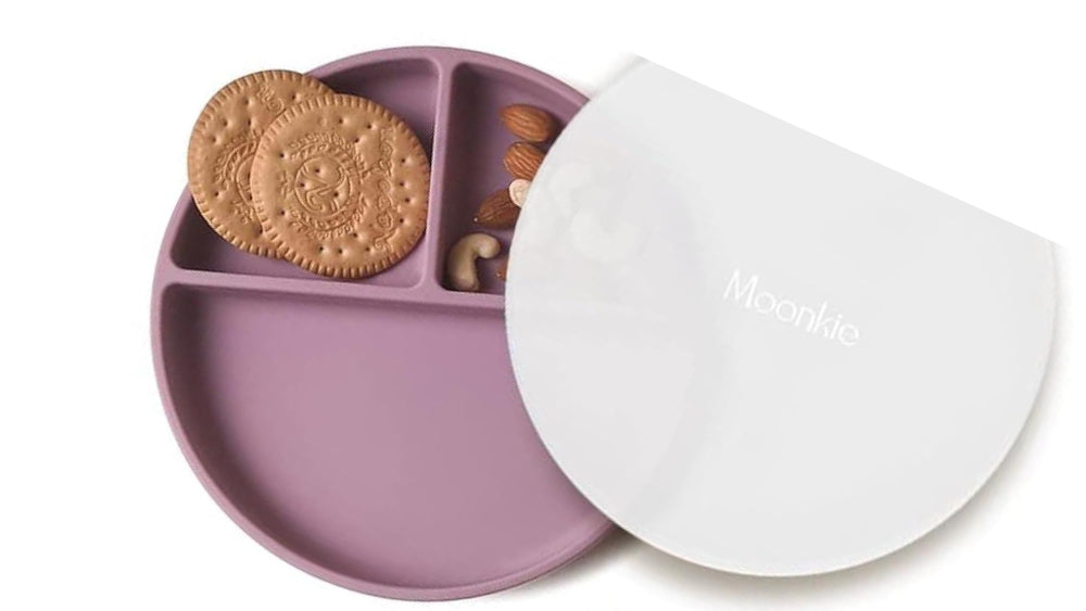 Non-Slip divided Silicone Plate with Lid