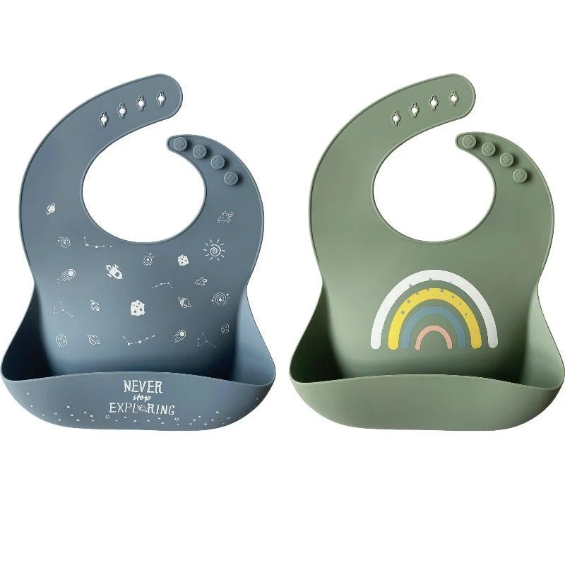 Silicone Baby Bibs, BPA Free for Babies and Toddlers