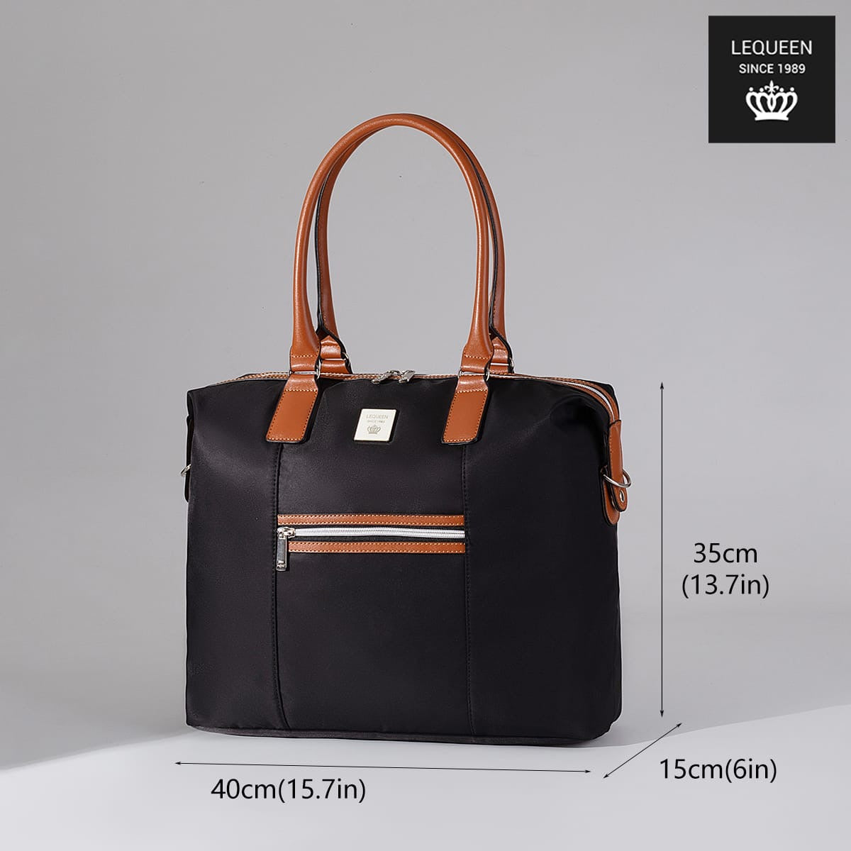 Lequeen Diamond 7TH Edition Waterproof Original Mommy Bag – Shoulder Black - Black