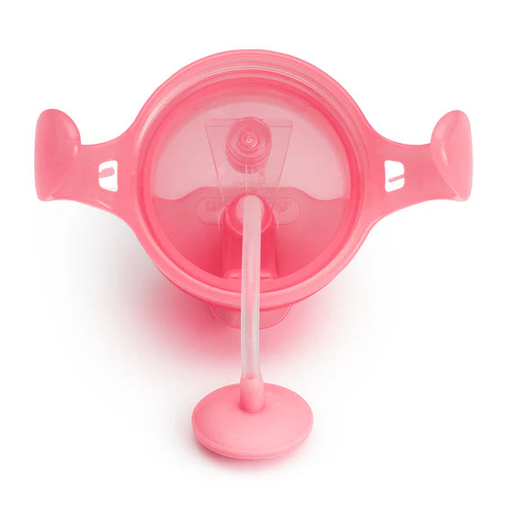 Munchkin Any Angle Click Lock Weighted Straw Trainer Cup - 6m+, Pink