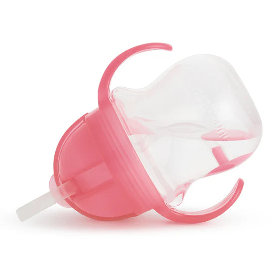 Munchkin Any Angle Click Lock Weighted Straw Trainer Cup - 6m+, Pink