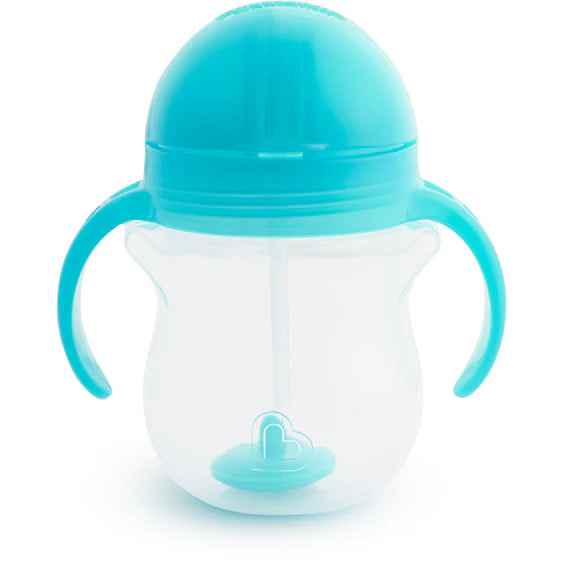 Munchkin Any Angle Click Lock Weighted Straw Trainer Cup - 6m+, Blue