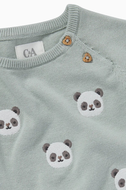 Panda knitted outfit