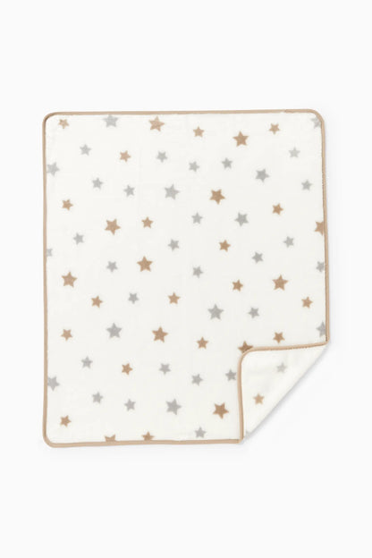 Baby patterned blanket - Gray & Beige Star