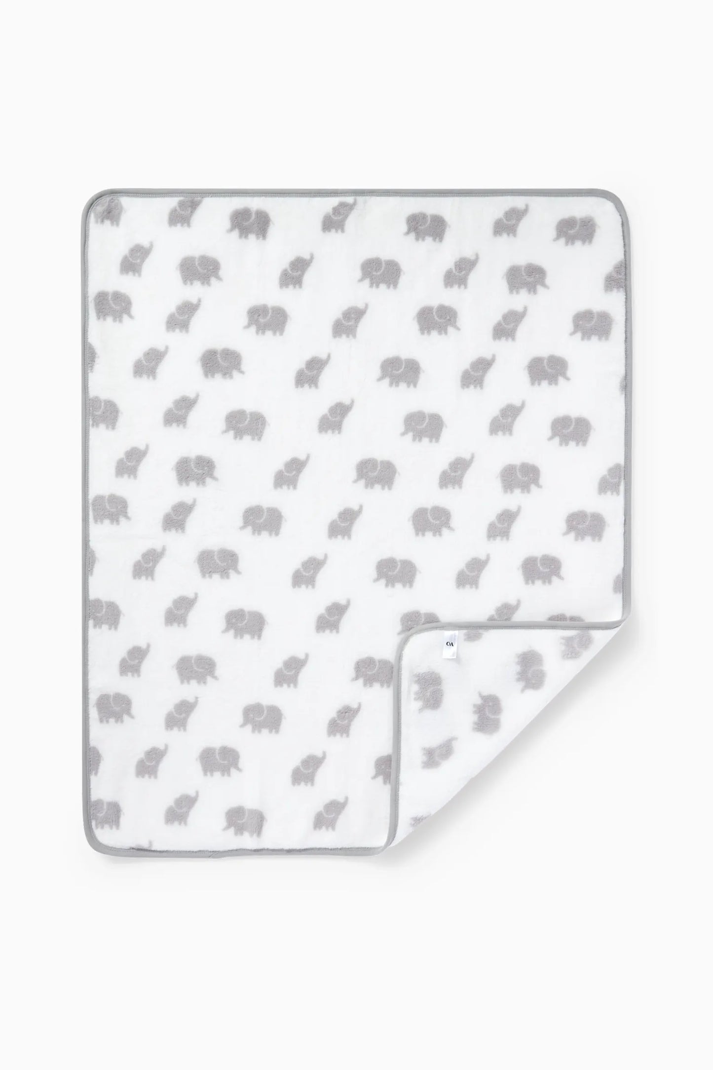 Baby patterned blanket - Gray elephant