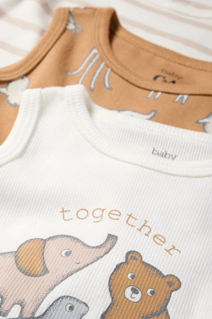Pack of 3 bodysuits - Animals - Together is better
