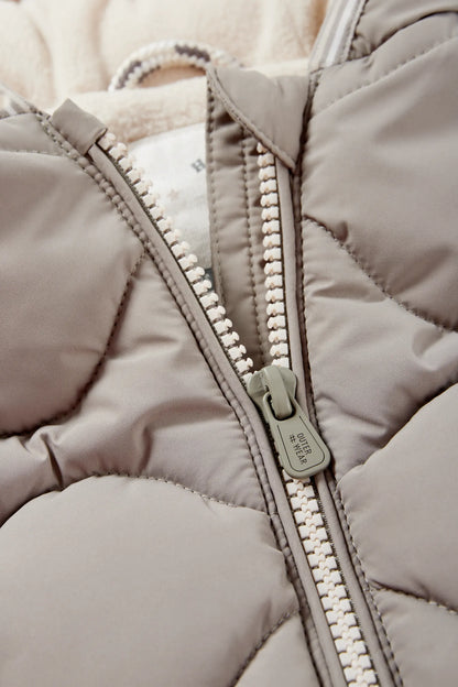 Baby quilted vest with hood - water-repellent