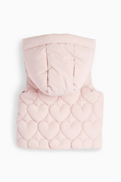 Heart quilted vest - water-repellent