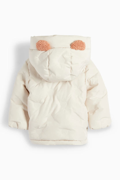 Baby girl quilted jacket with hood