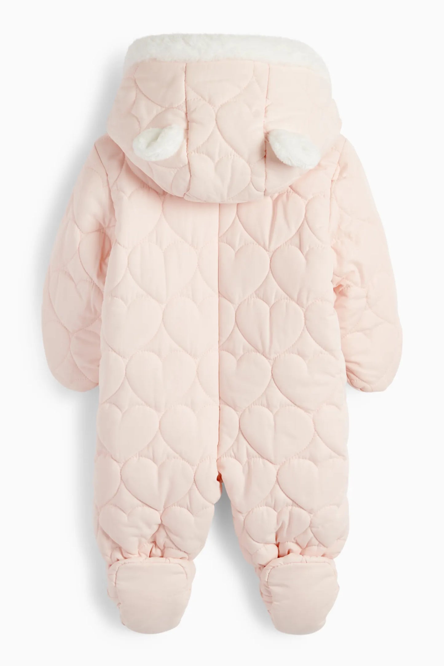 Heart snowsuit with hood