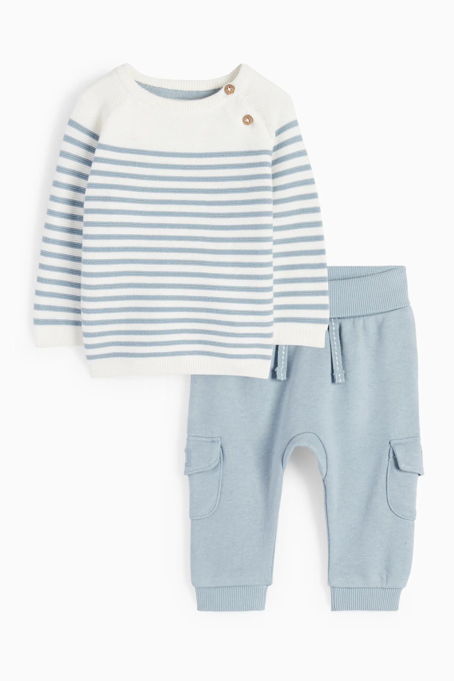 Striped baby blue outfit