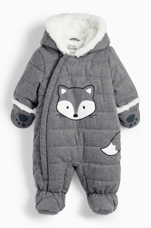 Raccoon snowsuit with hood