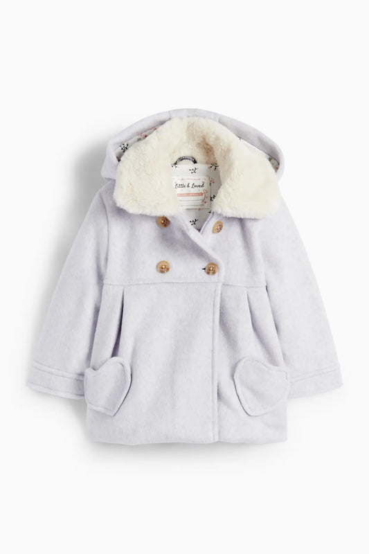 Baby jacket with removable hood