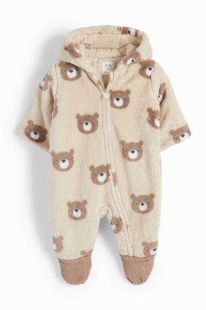 Teddy bear fleece overall