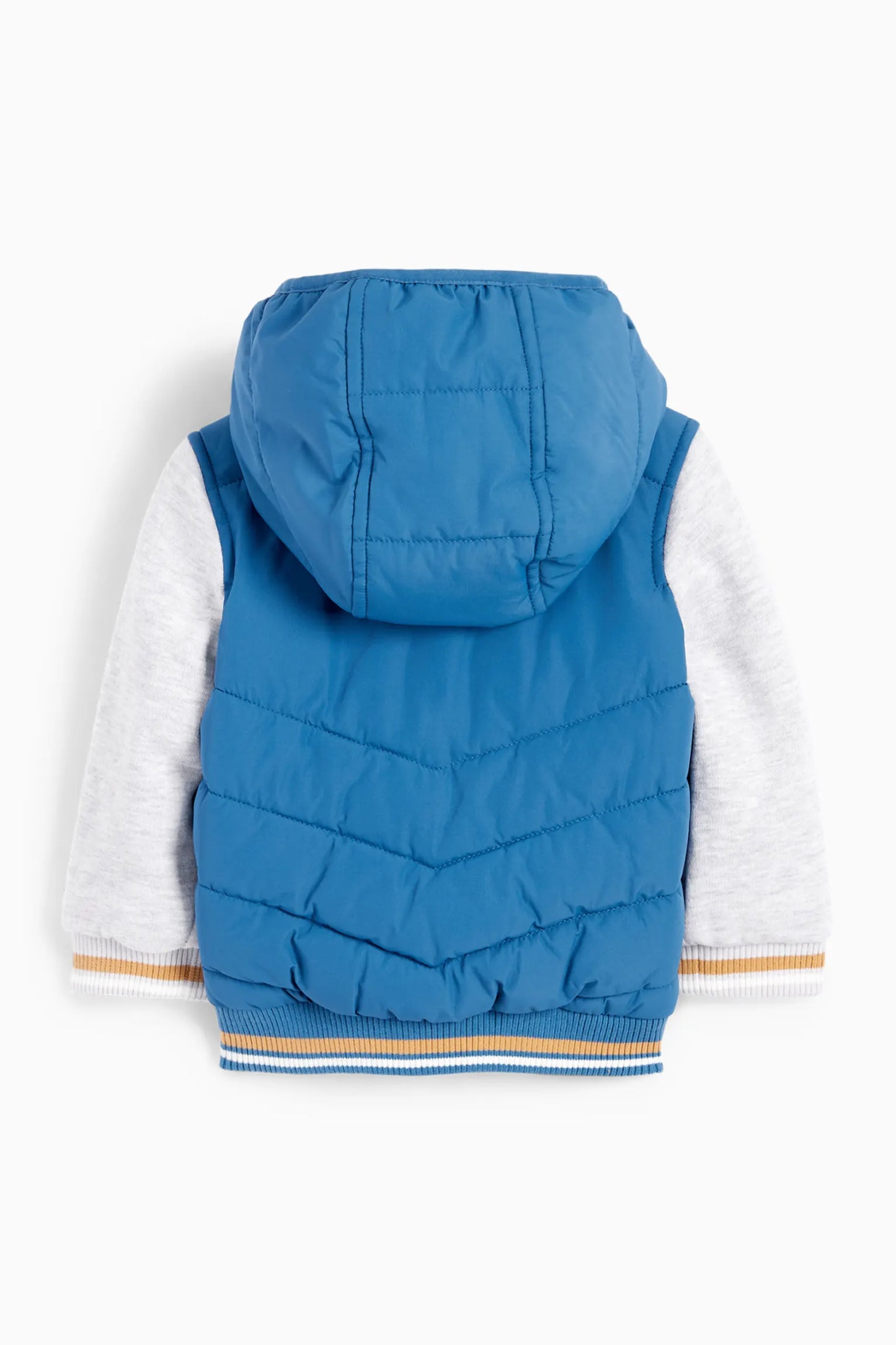 Baby college jacket with hood