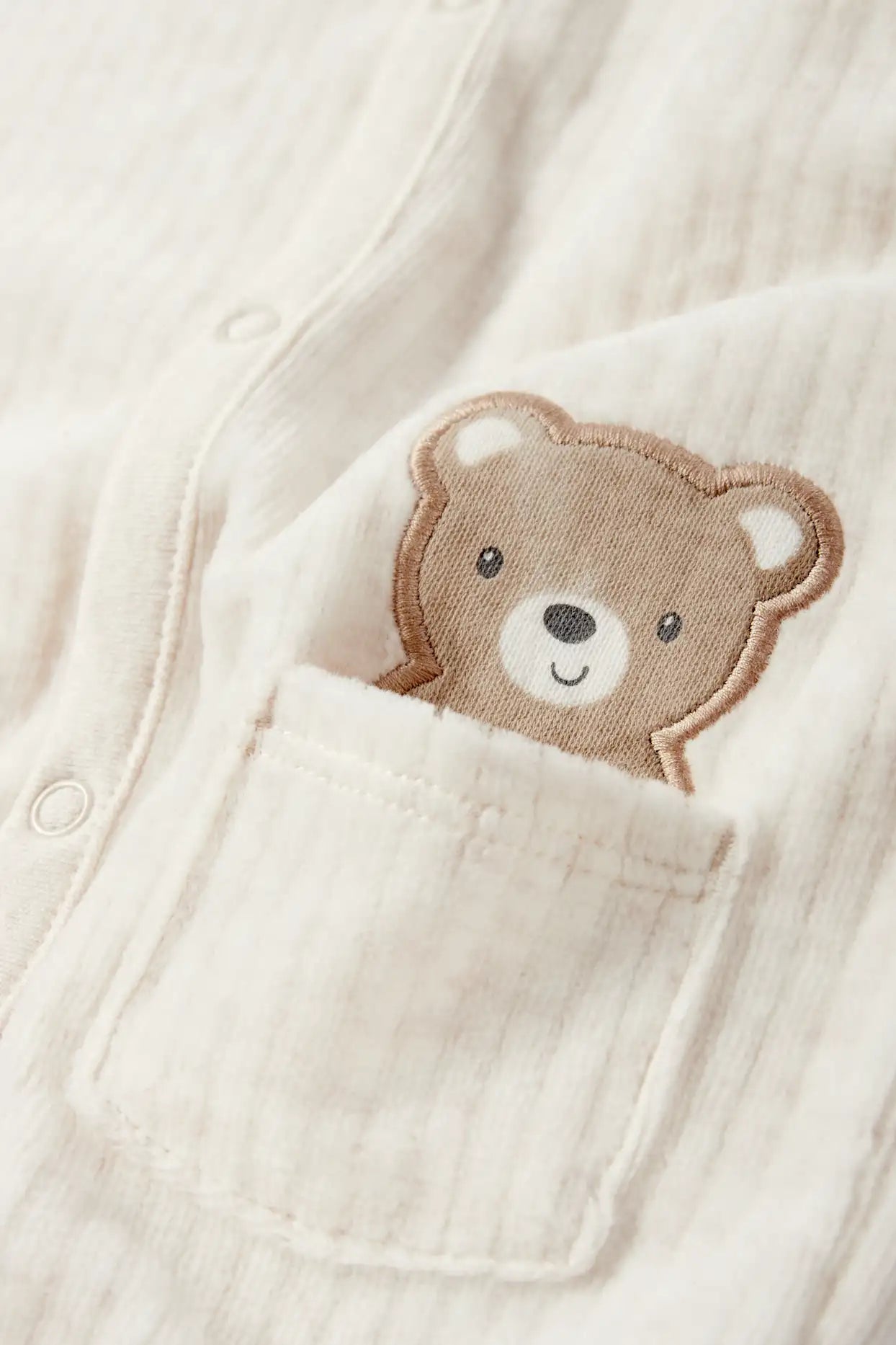 Teddy bear velour Sleepsuit