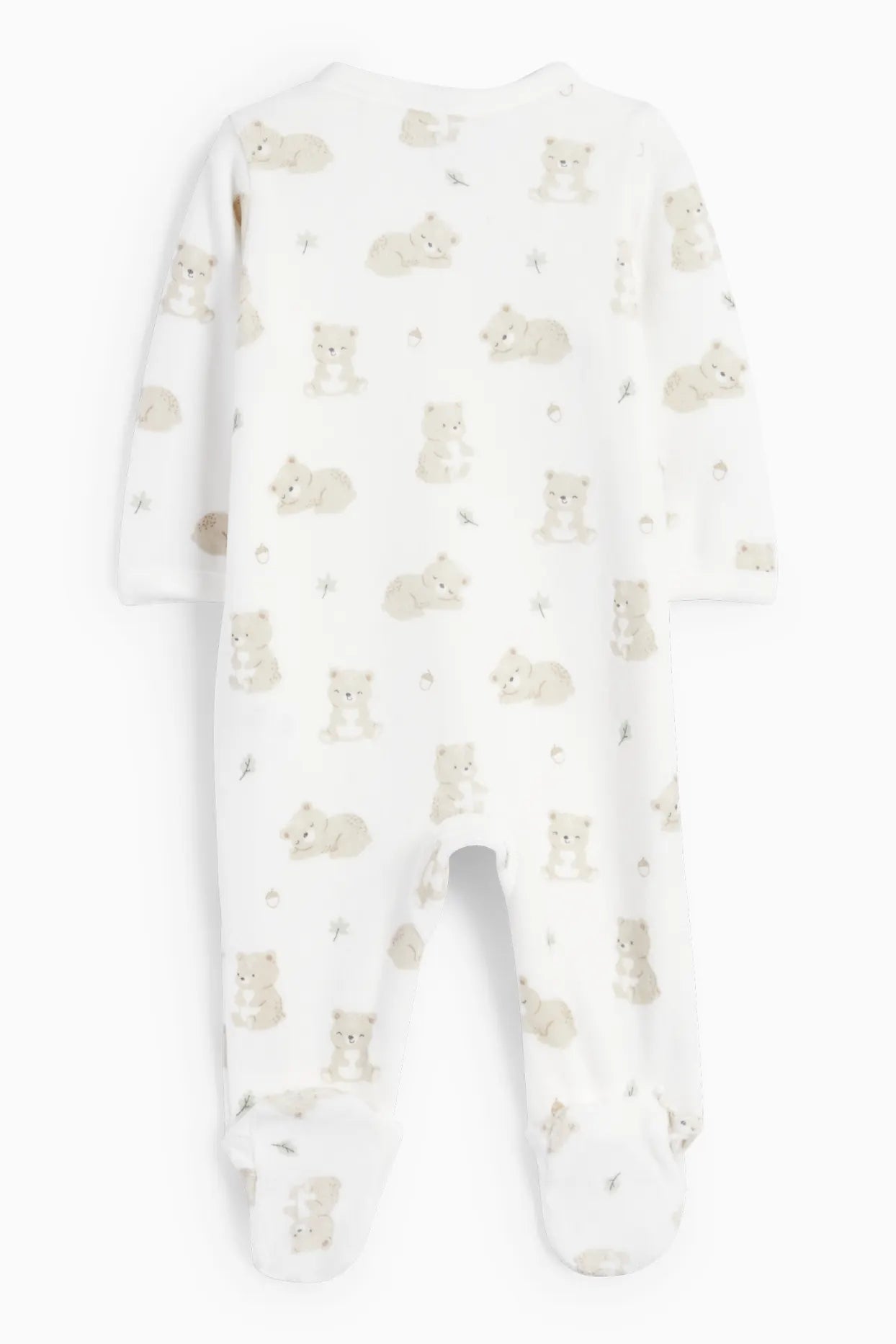 Teddy bear velour Sleepsuit