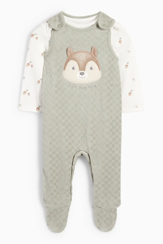 Squirrel 2 pieces romper set