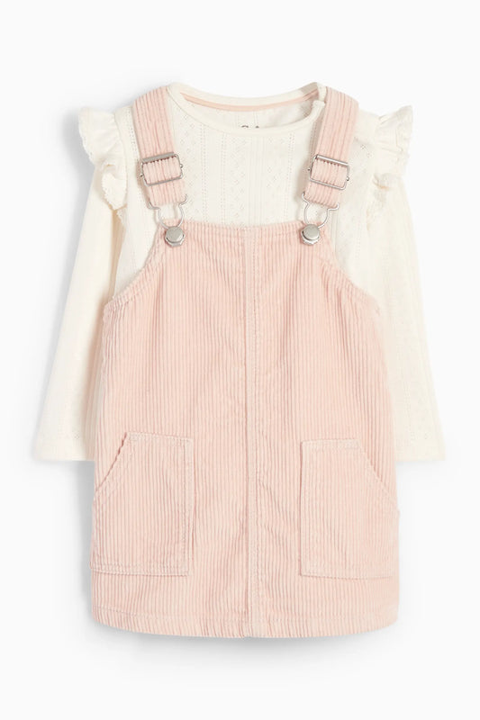 Corduroy pinafore dress