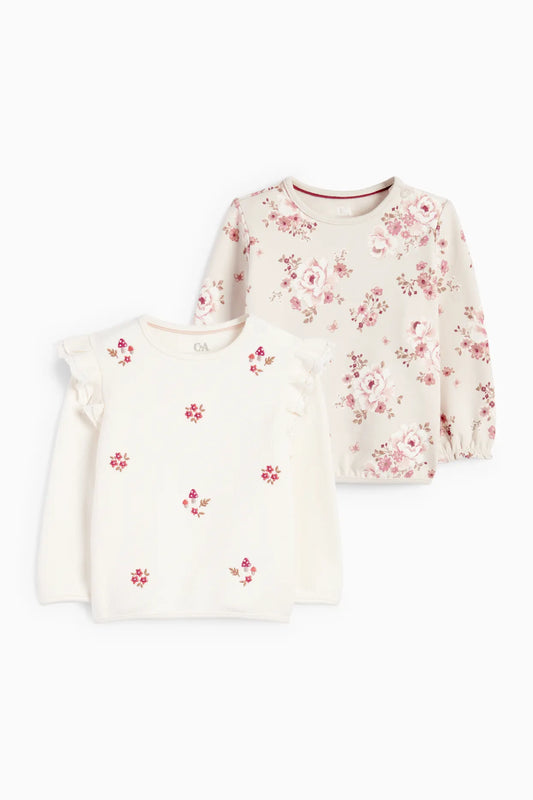 Pack of 2 floral sweatshirts