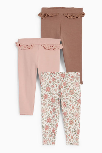 Pack of 3 floral leggings