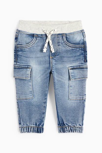 Pull-on baby cargo jeans