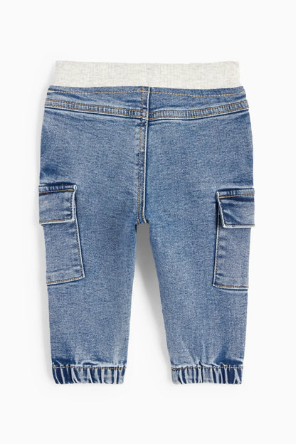 Pull-on baby cargo jeans