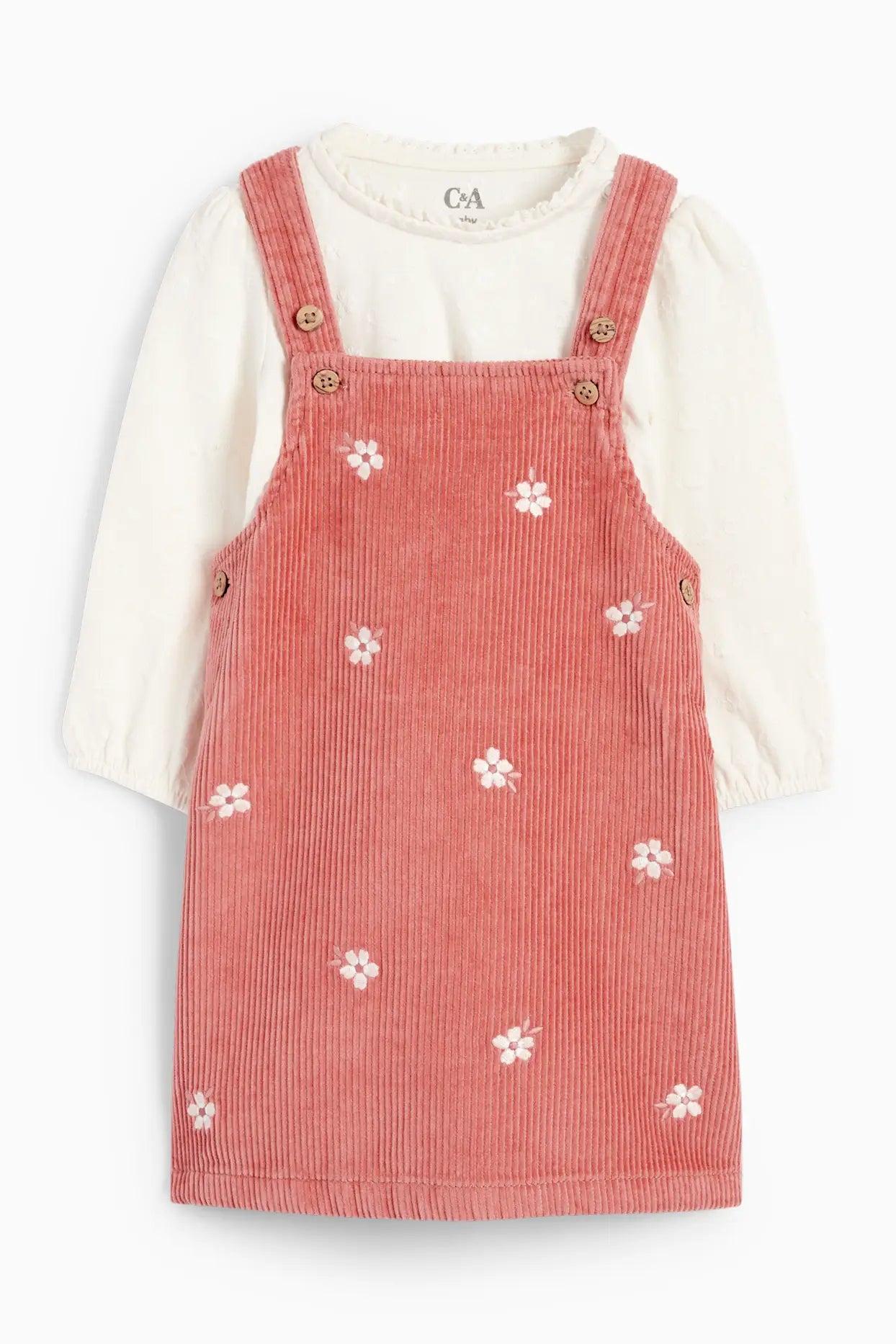 Flory corduroy pinafore dress