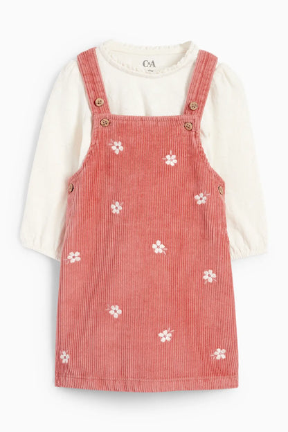 Flory corduroy pinafore dress