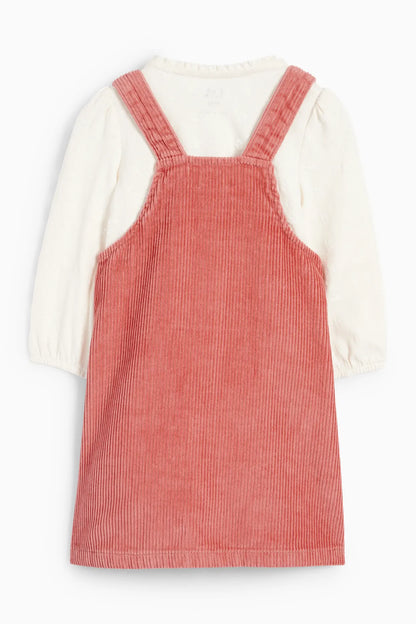 Flory corduroy pinafore dress