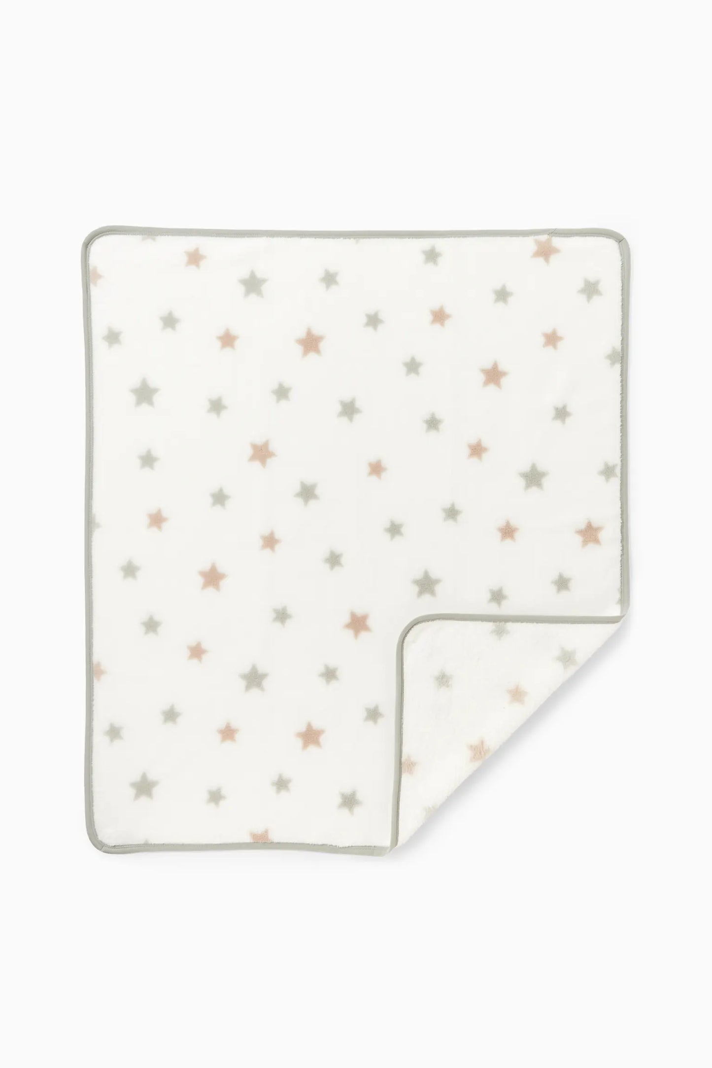 Baby patterned blanket - Olive & Beige Star