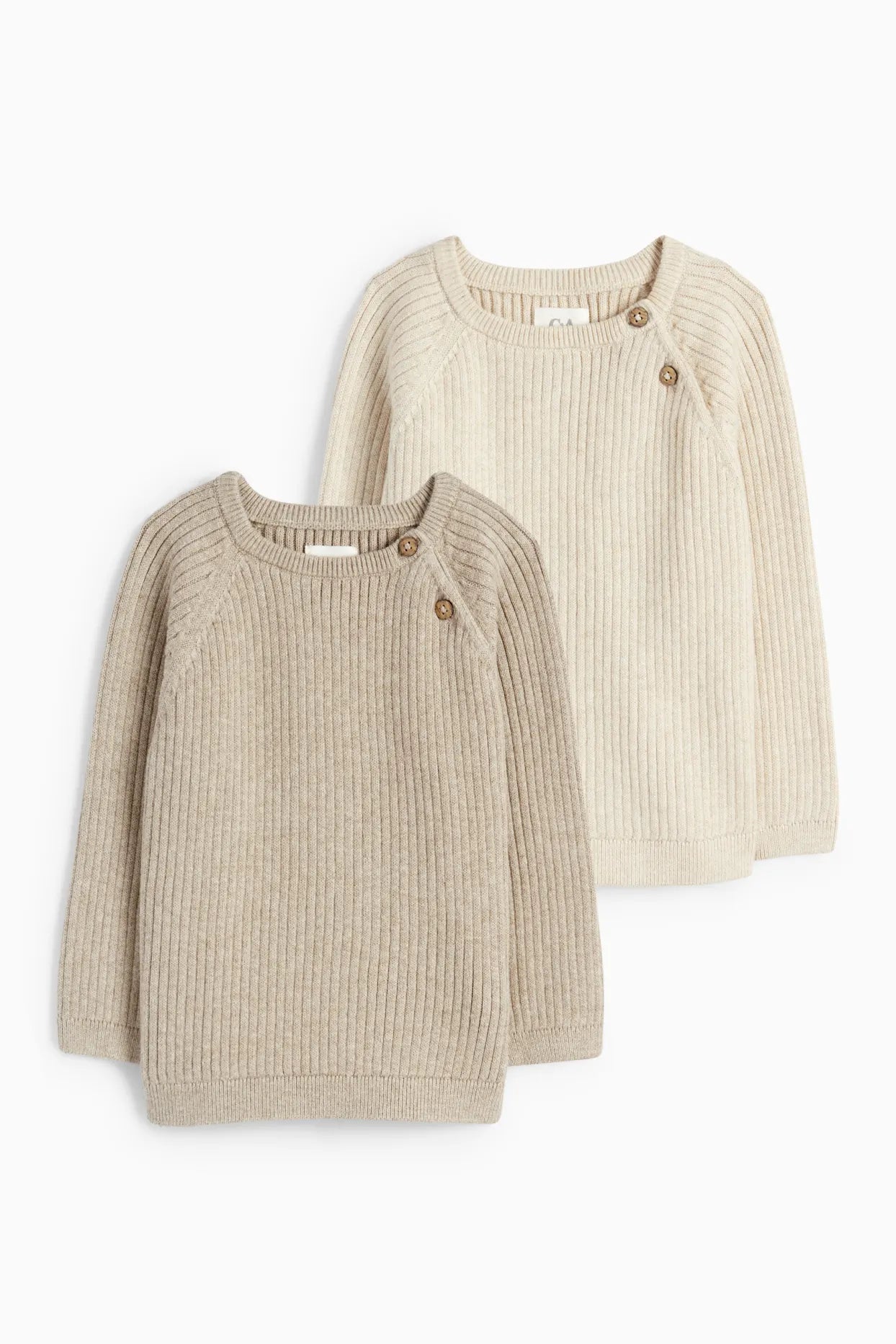 Pack of 2 knitted pullovers