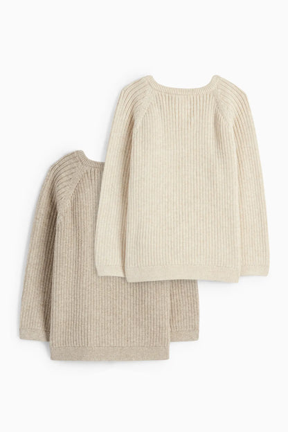 Pack of 2 knitted pullovers